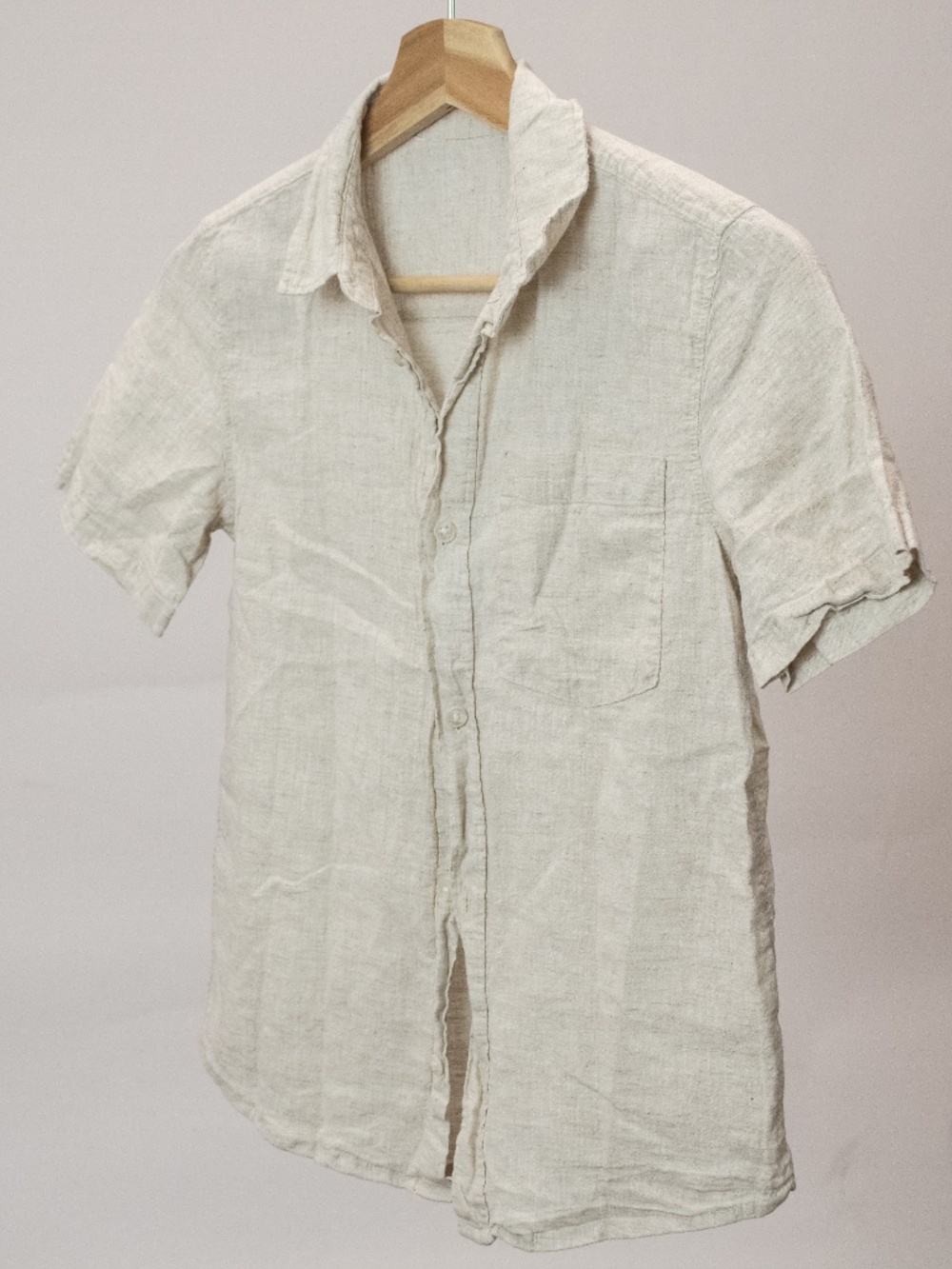 Cream Linen Button Down From H&M Boy's